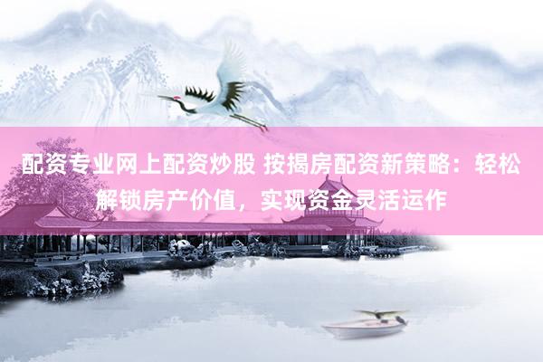 配资专业网上配资炒股 按揭房配资新策略：轻松解锁房产价值，实现资金灵活运作