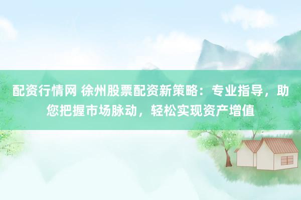 配资行情网 徐州股票配资新策略：专业指导，助您把握市场脉动，轻松实现资产增值