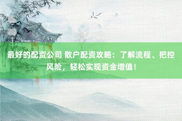 最好的配资公司 散户配资攻略：了解流程、把控风险，轻松实现资金增值！