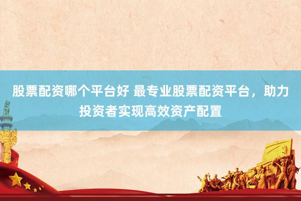 股票配资哪个平台好 最专业股票配资平台，助力投资者实现高效资产配置