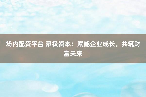 场内配资平台 豪极资本：赋能企业成长，共筑财富未来