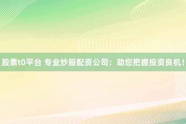 股票t0平台 专业炒股配资公司：助您把握投资良机！