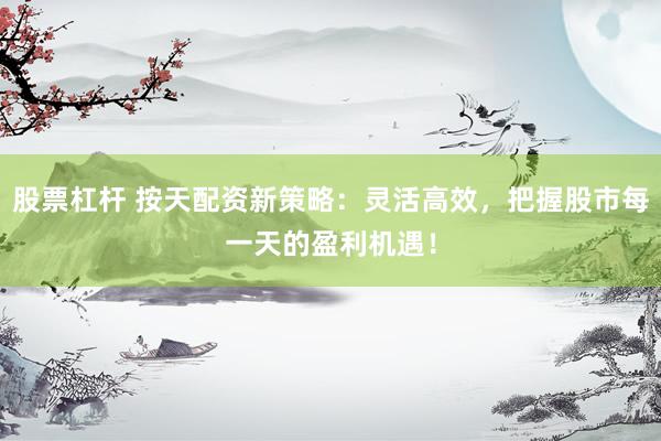 股票杠杆 按天配资新策略：灵活高效，把握股市每一天的盈利机遇！