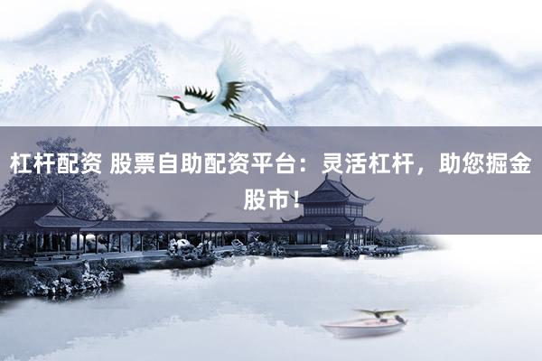 杠杆配资 股票自助配资平台：灵活杠杆，助您掘金股市！
