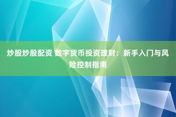 炒股炒股配资 数字货币投资理财:新手入门与风险控制指南