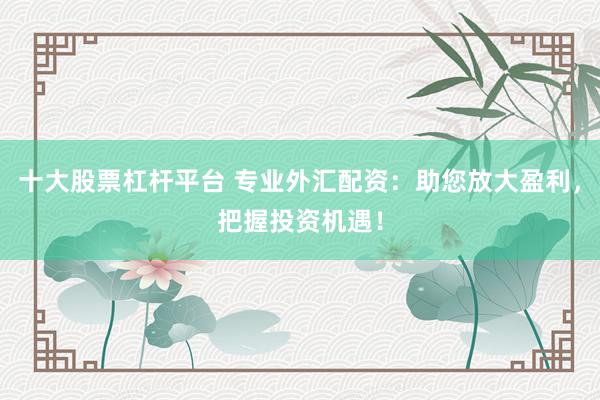 十大股票杠杆平台 专业外汇配资：助您放大盈利，把握投资机遇！