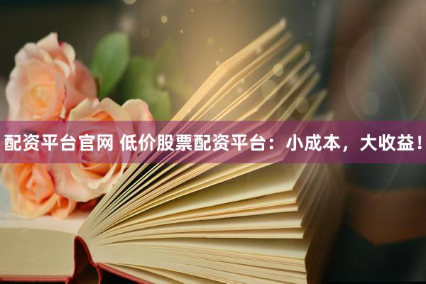 配资平台官网 低价股票配资平台：小成本，大收益！