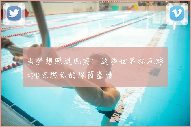 当梦想照进现实:这些世界杯压球app点燃你的绿茵豪情